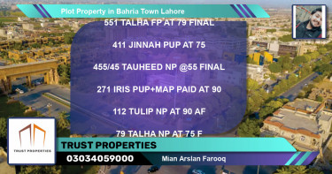 Residential Plot for Sale in Bahria Town, Lahore - (BP-41540)
