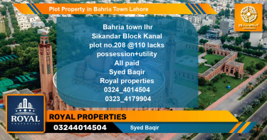 Residential Plot for Sale in Bahria Town, Lahore - (BP-41552)