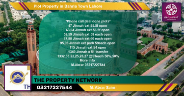 Residential Plot for Sale in Bahria Town, Lahore - (BP-41578)
