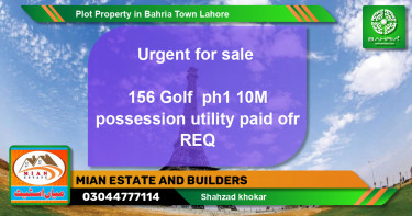 Residential Plot for Sale in Bahria Town, Lahore - (BP-41579)