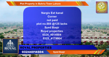 Residential Plot for Sale in Bahria Town, Lahore - (BP-41637)