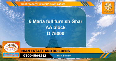 Residential Property for Rent in Bahria Town, Lahore - (BP-41640)