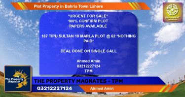 Residential Plot for Sale in Bahria Town, Lahore - (BP-41685)