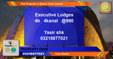 Residential Plot for Sale in Bahria Town, Lahore - (BP-41721)