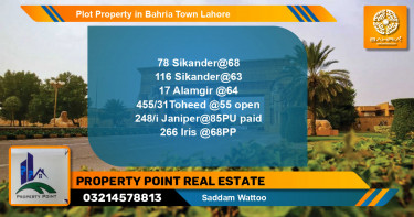 Residential Plot for Sale in Bahria Town, Lahore - (BP-41745)