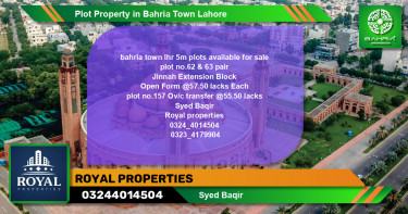 Residential Plot for Sale in Bahria Town, Lahore - (BP-41764)