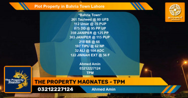 Residential Plot for Sale in Sector F - Tauheed Block -  Bahria Town, Lahore - (BP-41784)