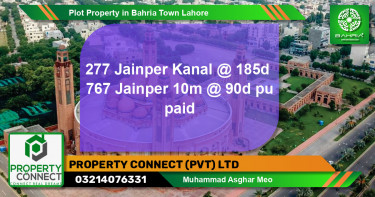Residential Plot for Sale in Bahria Town, Lahore - (BP-41798)