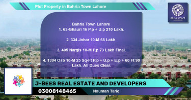 Residential Plot for Sale in Bahria Town, Lahore - (BP-41805)