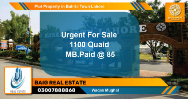 Residential Plot for Sale in Bahria Town, Lahore - (BP-41825)