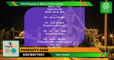 Residential Plot for Sale in Bahria Town, Lahore - (BP-41841)