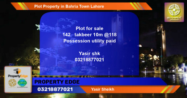 Residential Plot for Sale in Bahria Town, Lahore - (BP-41845)