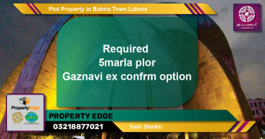 Residential Plot for Sale in Bahria Town, Lahore - (BP-41859)