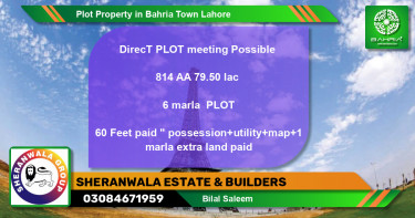 Residential Plot for Sale in Bahria Town, Lahore - (BP-41943)