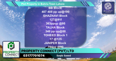 Residential Plot for Sale in Bahria Town, Lahore - (BP-41954)
