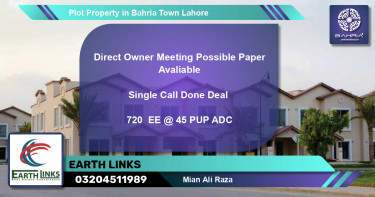 Residential Plot for Sale in Bahria Town, Lahore - (BP-41979)