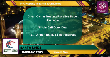 Residential Plot for Sale in Bahria Town, Lahore - (BP-41982)