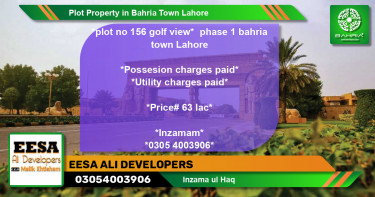 Residential Plot for Sale in Bahria Town, Lahore - (BP-41996)