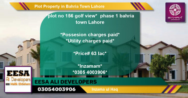 Residential Plot for Sale in Bahria Town, Lahore - (BP-41998)