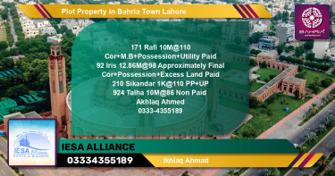Residential Plot for Sale in Bahria Town, Lahore - (BP-42014)