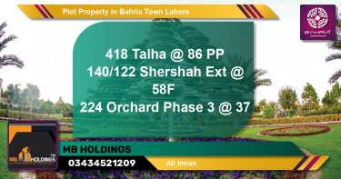 Residential Plot for Sale in Bahria Town, Lahore - (BP-42029)