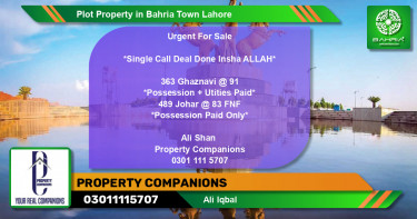 Residential Plot for Sale in Bahria Town, Lahore - (BP-42034)