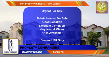 Residential Plot for Sale in Bahria Town, Lahore - (BP-42036)