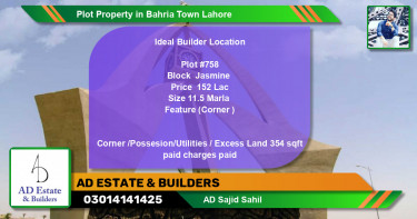 Residential Plot for Sale in Bahria Town, Lahore - (BP-42047)