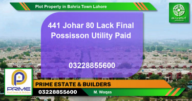 Residential Plot for Sale in Bahria Town, Lahore - (BP-42056)