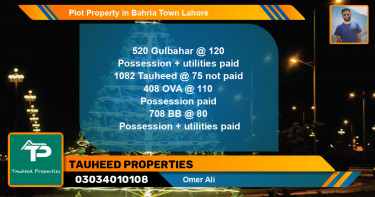 Residential Plot for Sale in Bahria Town, Lahore - (BP-42061)