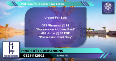 Residential Plot for Sale in Bahria Town, Lahore - (BP-42077)