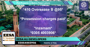 Residential Plot for Sale in Bahria Town, Lahore - (BP-42080)