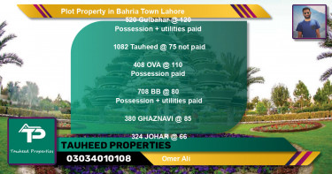 Residential Plot for Sale in Bahria Town, Lahore - (BP-42083)
