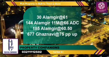 Residential Plot for Sale in Bahria Town, Lahore - (BP-42104)