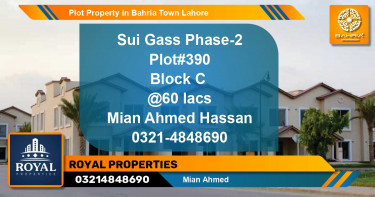 Residential Plot for Sale in Bahria Town, Lahore - (BP-42137)