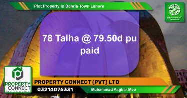 Residential Plot for Sale in Bahria Town, Lahore - (BP-42139)