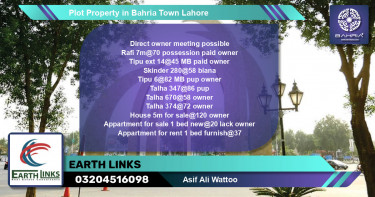 Residential Plot for Sale in Bahria Town, Lahore - (BP-42146)