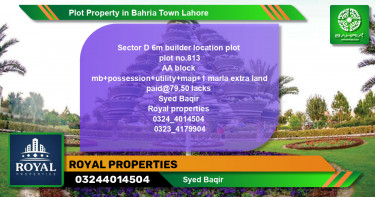 Residential Plot for Sale in Bahria Town, Lahore - (BP-42151)