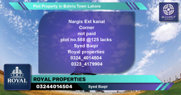 Residential Plot for Sale in Bahria Town, Lahore - (BP-42152)