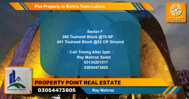Residential Plot for Sale in Bahria Town, Lahore - (BP-42204)