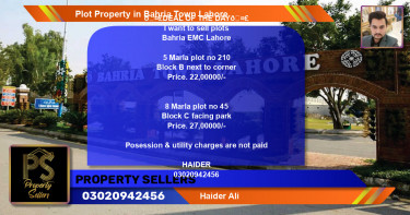 Residential Plot for Sale in Bahria Town, Lahore - (BP-42784)