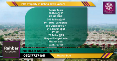 Residential Plot for Sale in Bahria Town, Lahore - (BP-42833)
