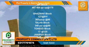 Residential Plot for Sale in Bahria Town, Lahore - (BP-42868)