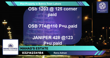 Residential Plot for Sale in Bahria Town, Lahore - (BP-42871)