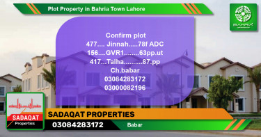 Residential Plot for Sale in Bahria Town, Lahore - (BP-42877)