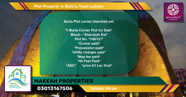 Residential Plot for Sale in Bahria Town, Lahore - (BP-42897)