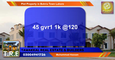 Residential Plot for Sale in Bahria Town, Lahore - (BP-42928)