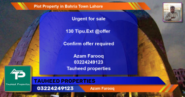 Residential Plot for Sale in Bahria Town, Lahore - (BP-42932)