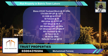 Residential Plot for Sale in Bahria Town, Lahore - (BP-43001)
