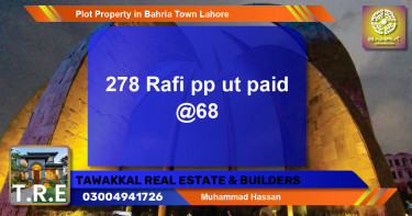 Residential Plot for Sale in Bahria Town, Lahore - (BP-43020)